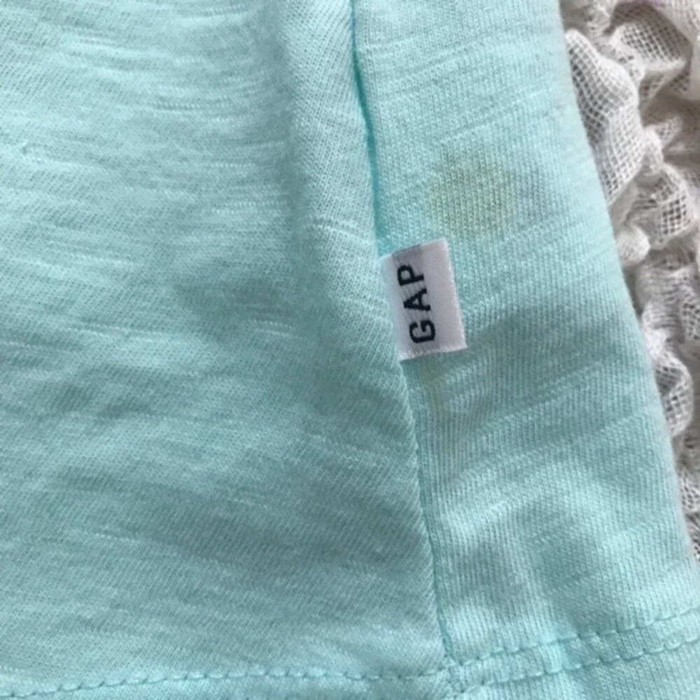 Gap kids light blue top crew Tank top with front twist size M beach boho